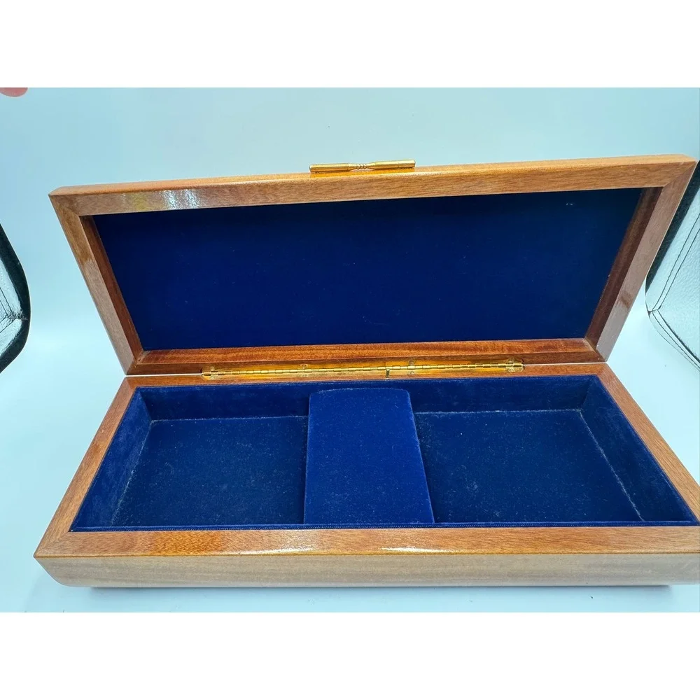 Vintage Italian Marquetry Wood‎ Jewelry Music Box Floral Inlay Swiss Movement